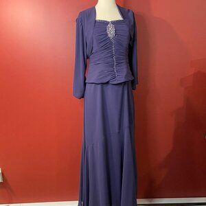 Joshua B Designs Women's Formal Dress with Sheer Shawl - Size 8 (check details)